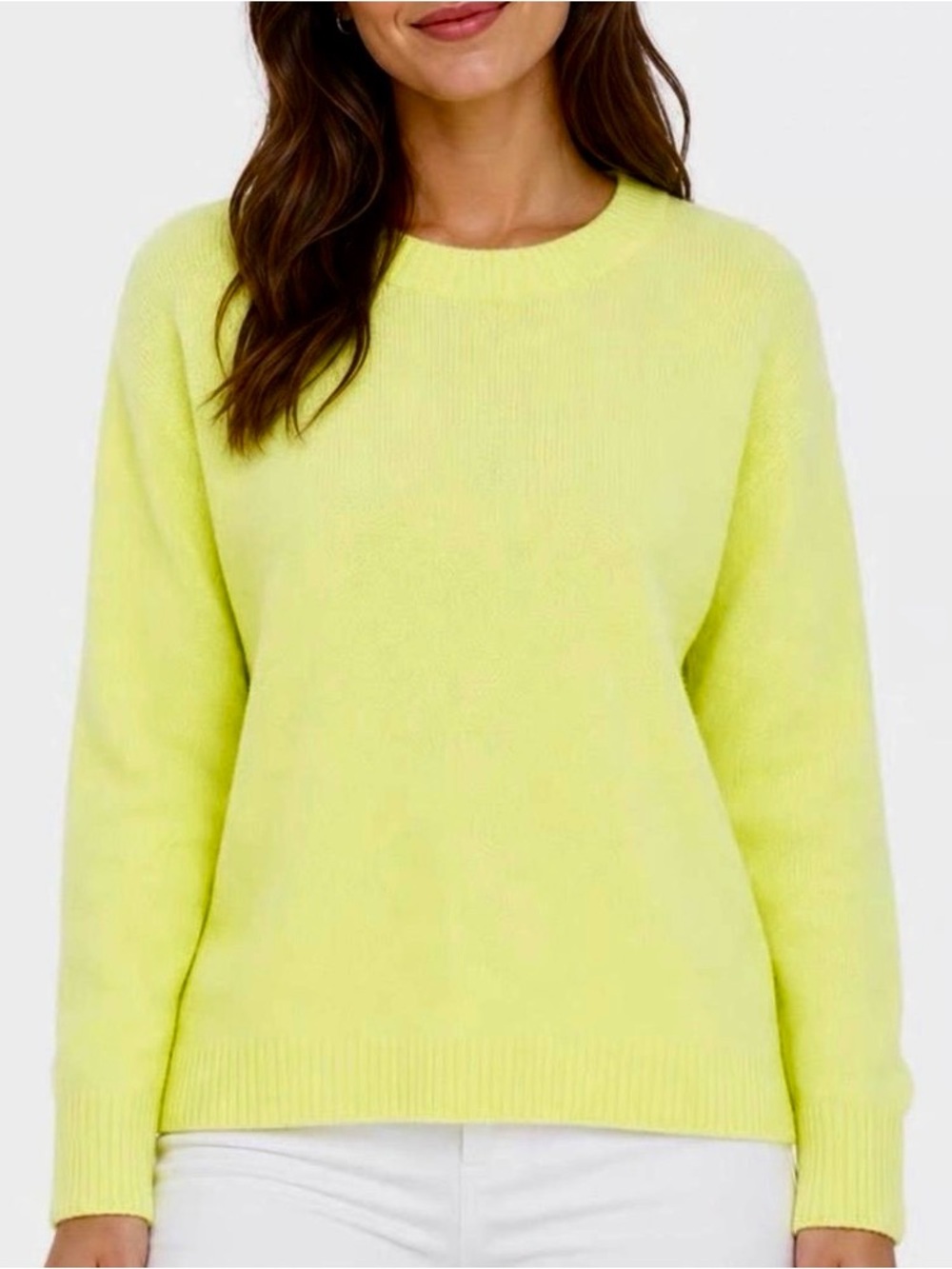 LOFT Crewneck Women's Sweater - Neon Yellow